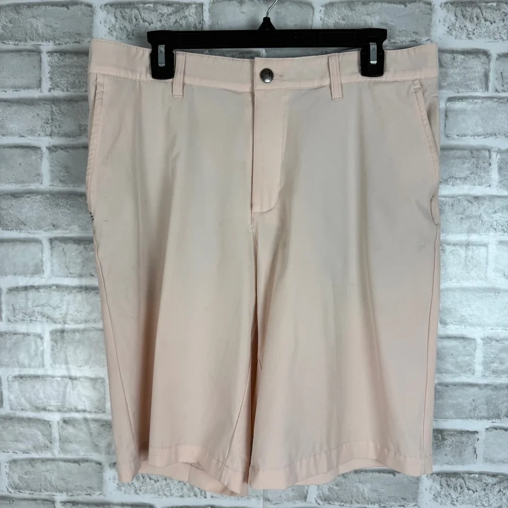 Adidas Ultimate365 Mens Golf Shorts Peach Pink Size 34 Performance Stretchy